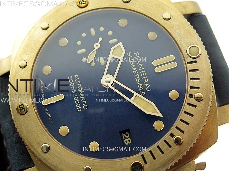 PAM1074 W Bronzo VSF 1:1 Best Edition Blue Dial on Blue Calfskin Strap P.900 Clone